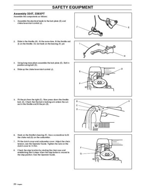 Product picture Husqvarna 334T/338XPT/336/339XP Chainsaw Workshop Manual
