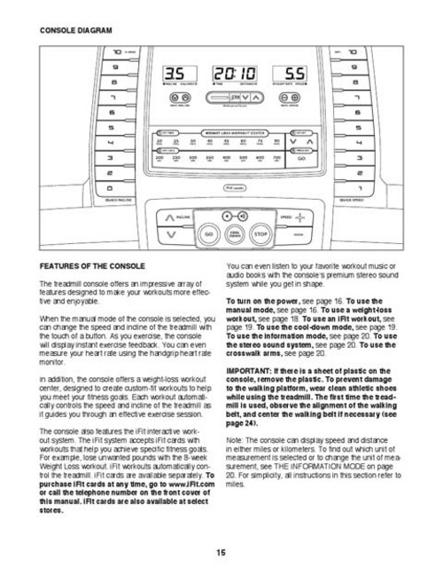 Product picture Golds Gym Crosswalk 570 Treadmill USERS MANUAL