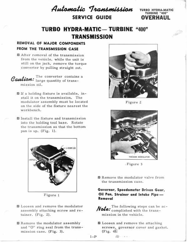 Product picture Turbo 400 Transmission Hydramatic Turbine 400 Service Manual